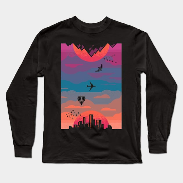 Sunrise to Sunset Long Sleeve T-Shirt by Waynem